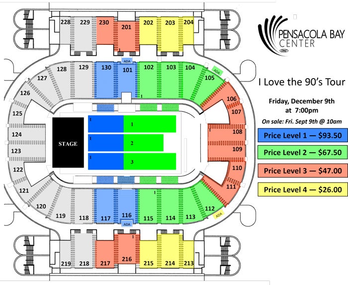 Pensacola Bay Center Seating Chart Dave Matthews Band