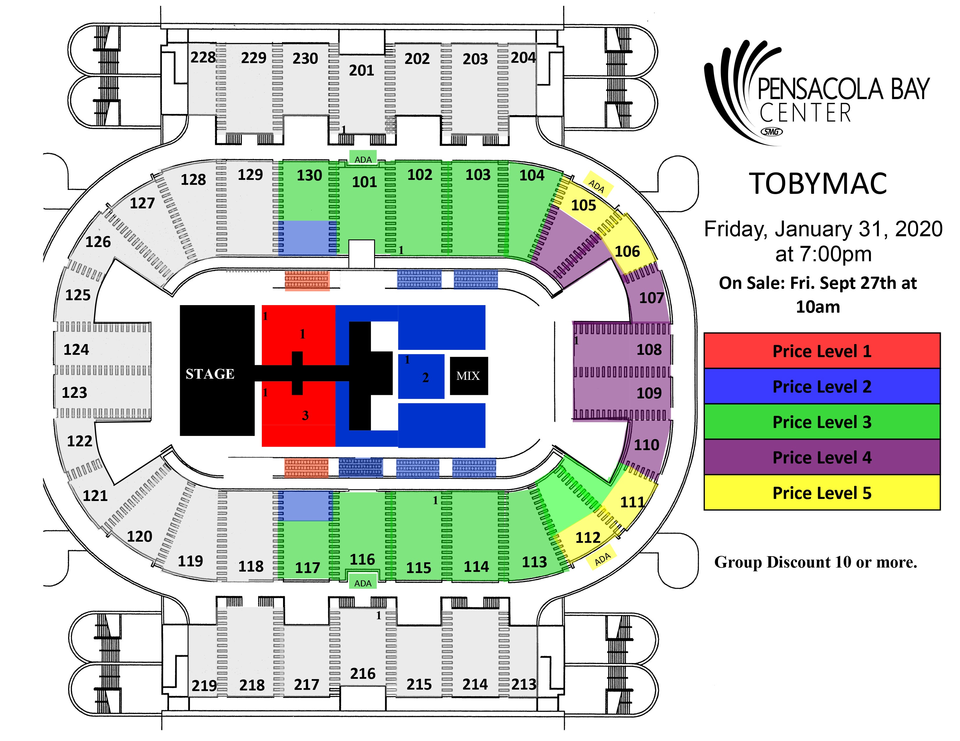 Pensacola Bay Center Seating Chart Dave Matthews Band