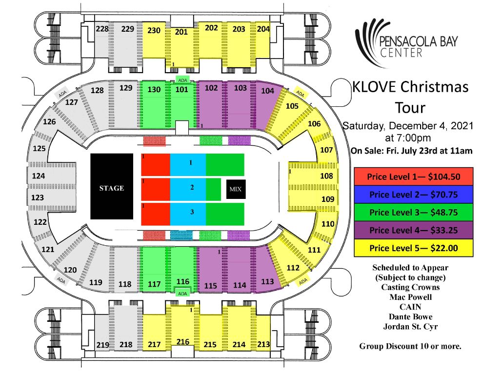 K Love Christmas Pensacola Bay Center K Love Christmas Pensacola Bay Center